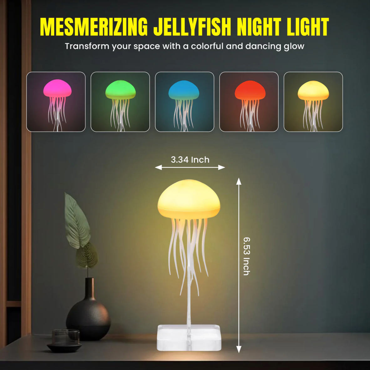 LED Cute Jellyfish Night Light