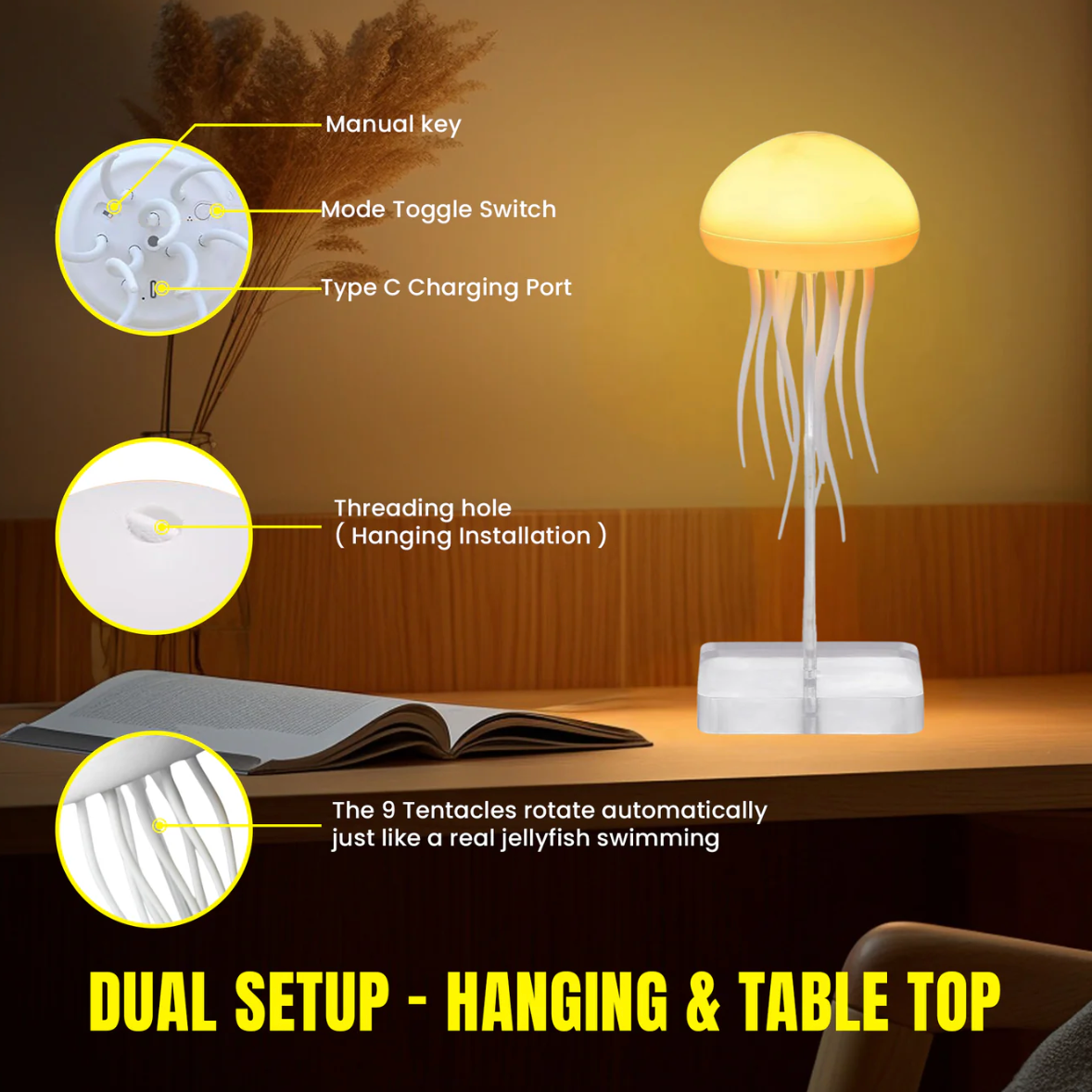 LED Cute Jellyfish Night Light